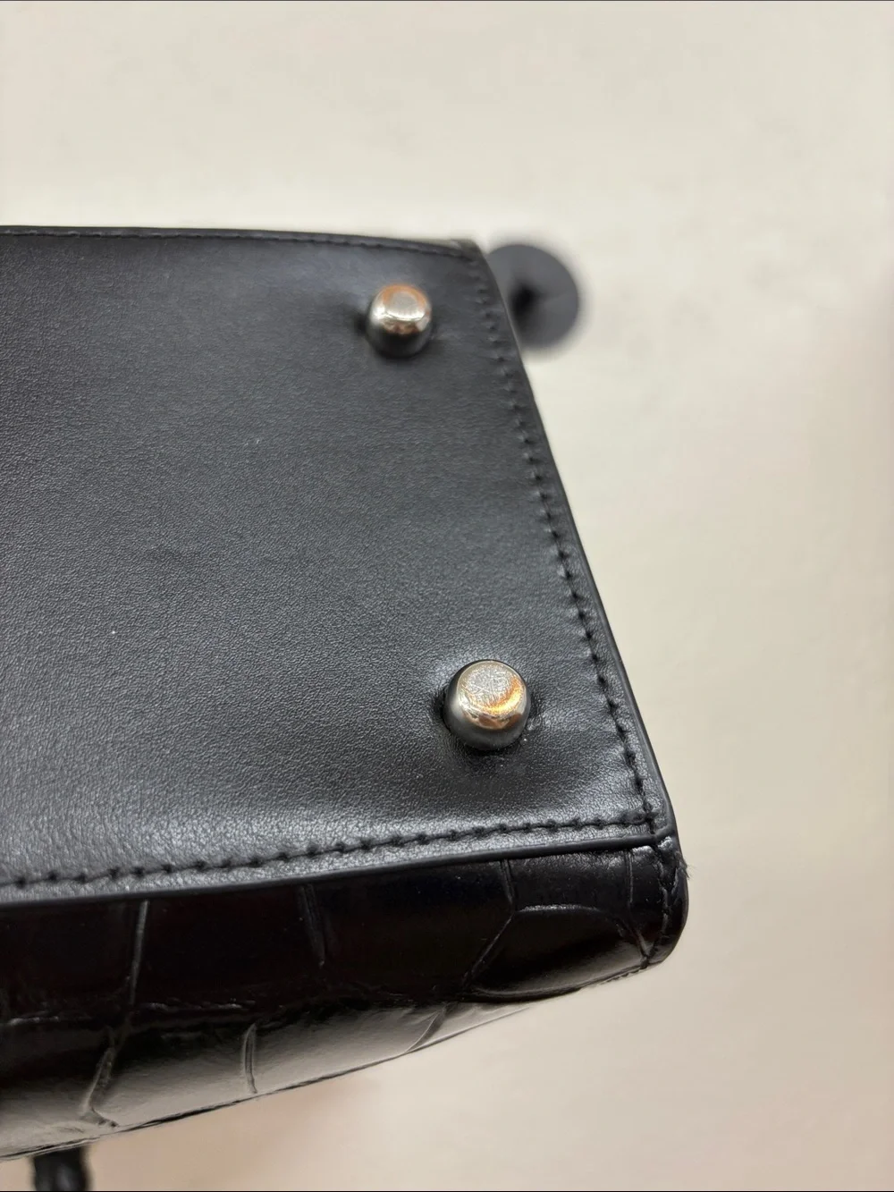 Coach Maggie tote bag Black Croc-Embossed Leather